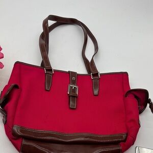 Etienne Angier Elegant Red and Brown Women's Tote Bag MCB8466J